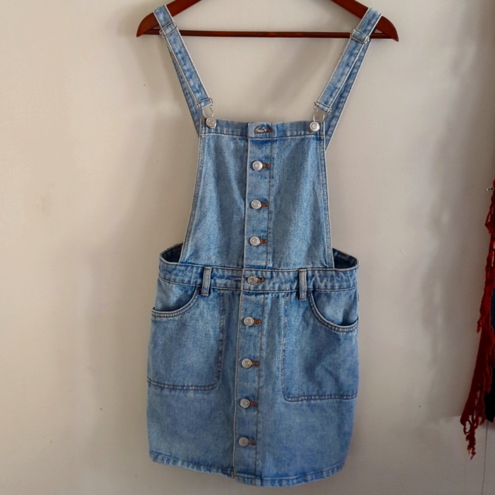 Pacsun denim skirt overalls